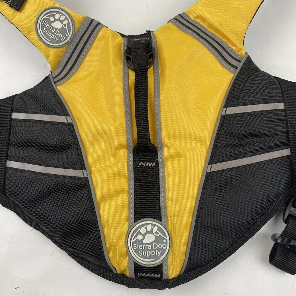 Sierra Dog Supply Dog Life Jacket Size S Yellow Unisex Reflective Adjust Clips